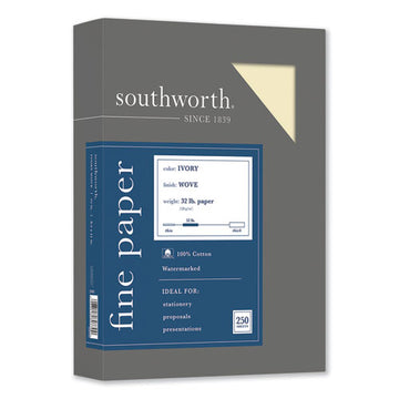 Southworth® 100% Cotton Business Paper, 95 Bright, 32 Lb, 8.5 X 11, White, 250-pack freeshipping - TVN Wholesale